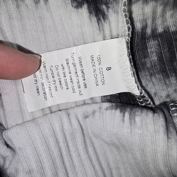 Size 8 white and black tie dye pant and shirt set - Picture 5 of 6